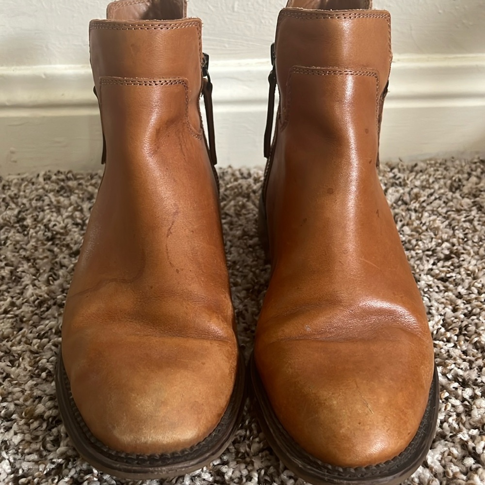 Franco Sarto leather ankle booties